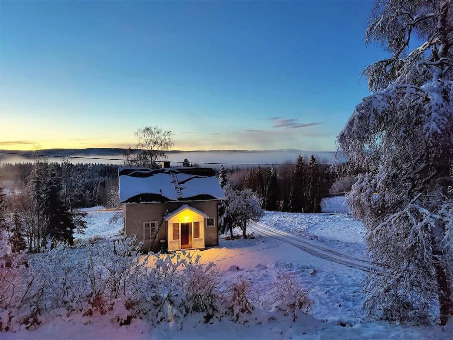 Mysigt Hus Med Utsikt Oever Fjaell Och Aelv. Jarpen Exteriör bild